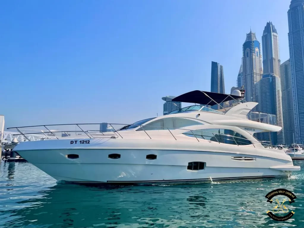 fishing trip dubai. Majesty 56 ft full boat with angle.