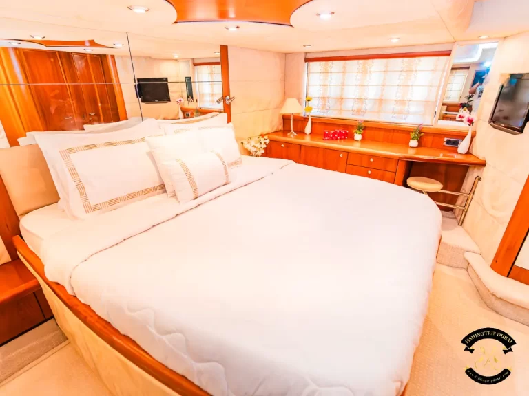 fishing trip Dubai. Sunseeker 70 ft bedroom 2 from the corner left side.